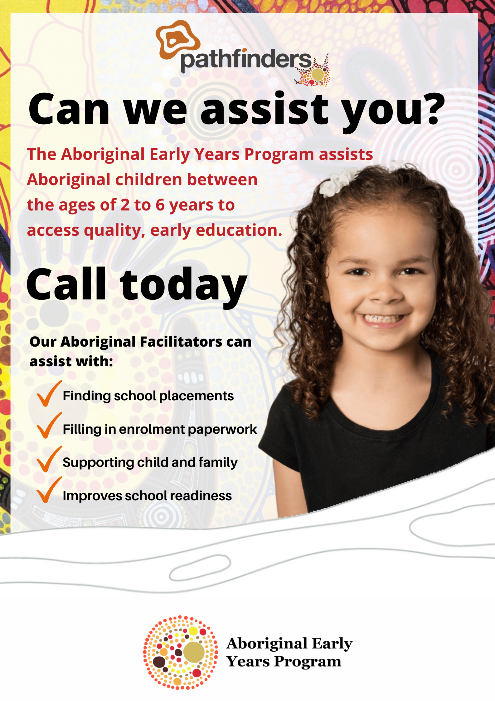 Aboriginal early years program flyer