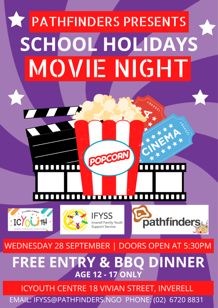 inverell family youth support movie night poster