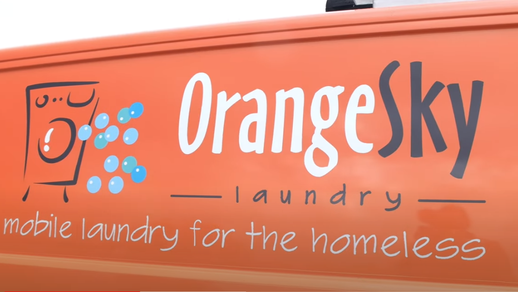Orange Sky Laundry van