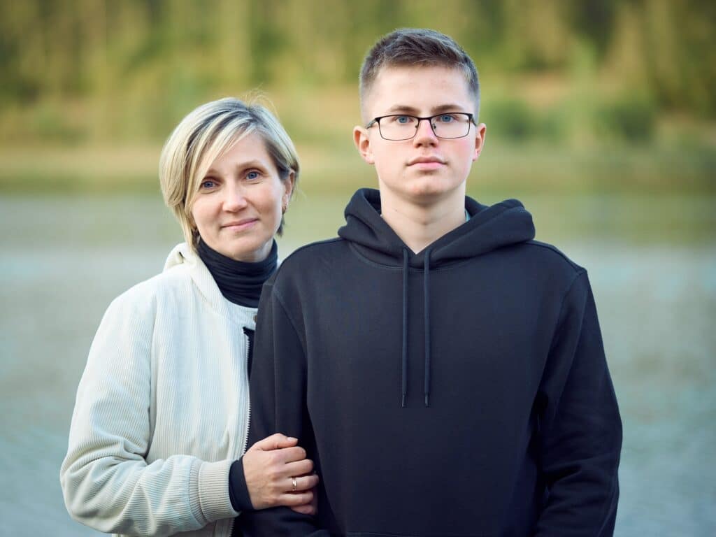 Foster carer with young boy