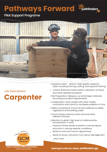 Pathways Forward carpenter job description